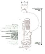 Выпускной клапан, двойной кнопочный пуск с тросовым приводом OPTIMA 50 SIAMP 32-5000-07