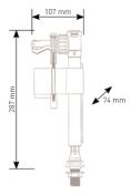 Впускной клапан 1/2" (наполнительный) нижний подвод воды Handy 93B SIAMP