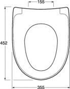 Крышка-сиденье, жесткое, белое GUSTAVSBERG NAUTIC/SKANDIC 9M256101