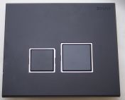 Панель управления смывом SQUARE, черный/блестящие вставки, двойной слив для инсталляции VERSO 350, SCC80 SIAMP 31-2041-10