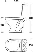 Унитаз IDO TREVI E 355*595*785 (универсальный, жесткая крышка) 3919801501