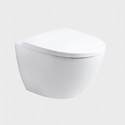 Унитаз подвесной с жестким сиденьем белого цвета (Soft Close) 9153301001, 360х520х343 мм IDO Seven D Image 7612001101