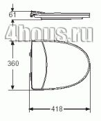 Крышка-сиденье для унитаза, жесткое с микролифтом, белая IDO Mosaik 9158401001