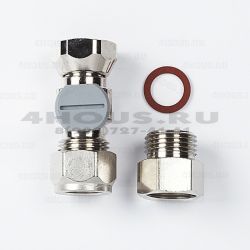 Запорный кран 10 мм, металлический IDO Z6404900001